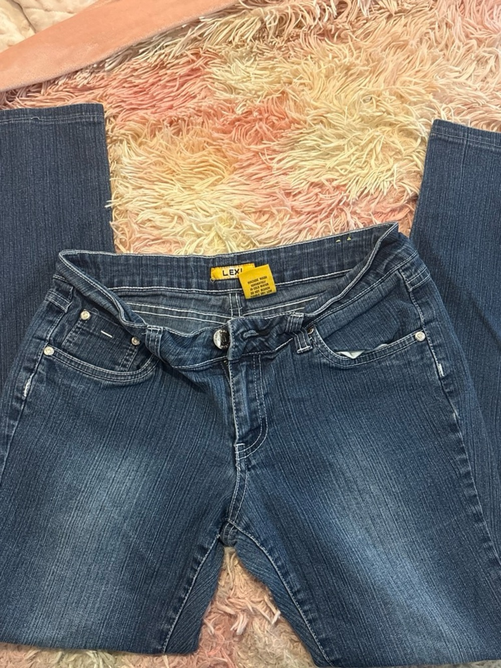 LEXI Straight Leg Jeans in Dark Blue Wash